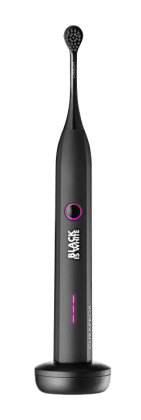 „Black Is White“ Hydrosonic Schallzahnbürste vom Schweizer Dentalprofi Curaprox (mit Ladestation)