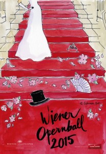 Opernballplakat 2015 von der Illustratorin Kera Till