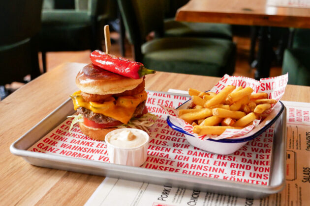 Burger von Rinderwahn Shebeen Irish Pub 1070 Wien | Burger von Rinderwahn