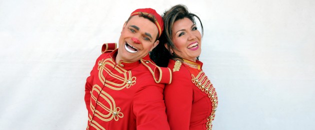 Wiener Wintercircus,2019, Kaiserwiese beim Wiener Prater | Clown Puccini+Vilma